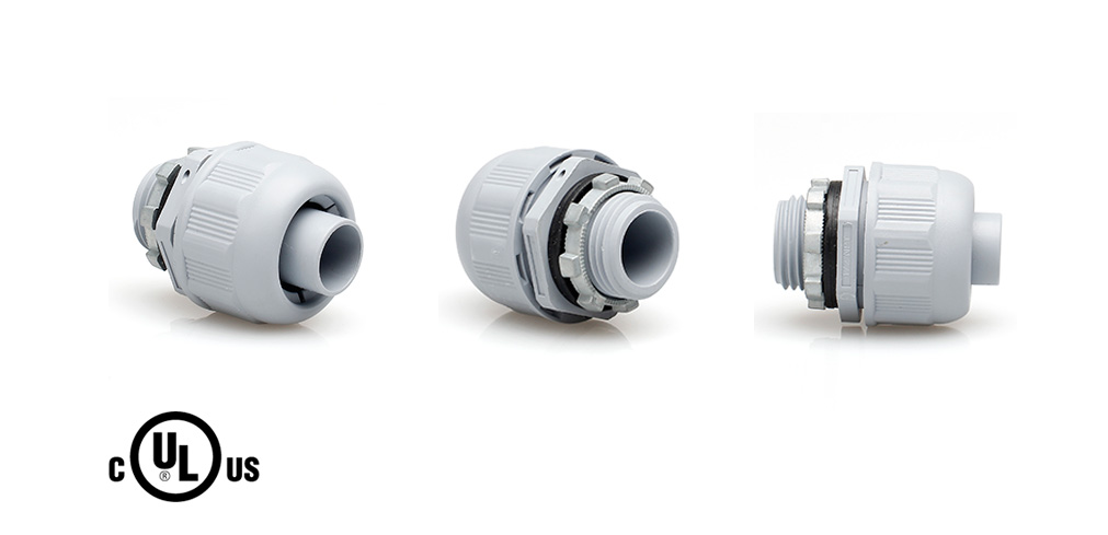 Liquid Tight Non-Metallic Flexible Conduit Fitting, Quick Type, Straight Type